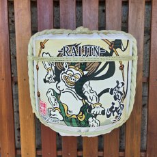 画像3: 壁掛け用飾り樽　雷神　1斗ハーフ樽【ディスプレイ樽】Japanese sake decorative barrel (3)