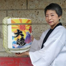 画像11: 壁掛け用飾り樽　澤姫　1斗ハーフ樽【ディスプレイ樽】Japanese sake decorative barrel (11)